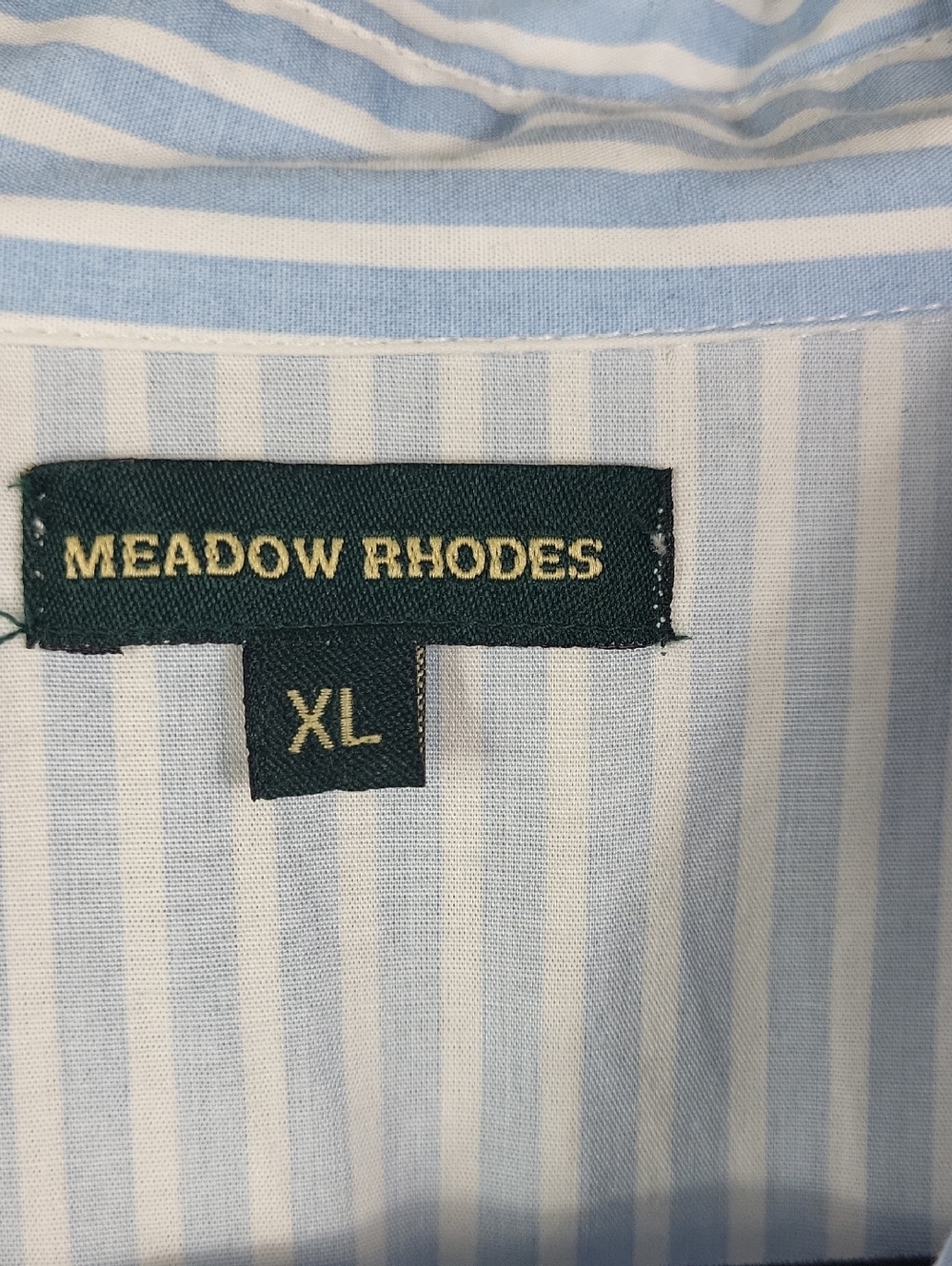 Meadow Rhodes Light Blue Striped Button-Front Dress 100% cotton. Size XL - Picture 4 of 9